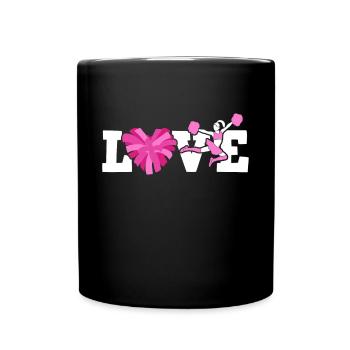 Love Cheerleading Shirt Cheerleaders - Mug uni - noir - Devant