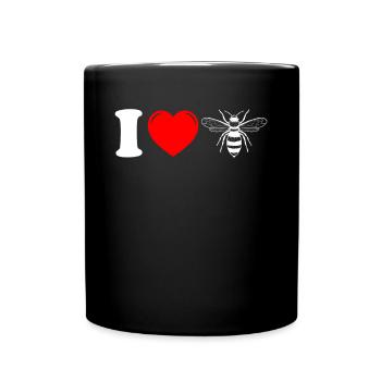 I Love Bee Beekeeper Shirt - Full Colour Mug - black - Front
