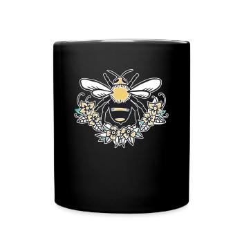 Cadeau de chemise d’abeille apiculteur - Mug uni - noir - Devant