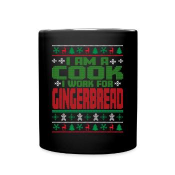 Chef Christmas Quote - Full Colour Mug - black - Front