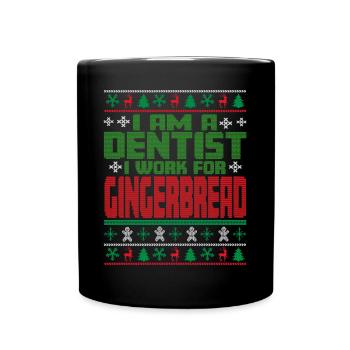 Dentist Christmas Saying - Full Colour Mug - black - Front
