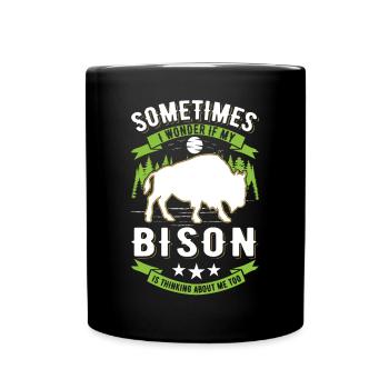 Buffalo Gift Bison Buffallo Buffle d’eau - Mug uni - noir - Devant