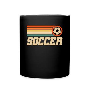 Vintage Soccer Soccer Player Soccer - Full Colour Mug - black - Front