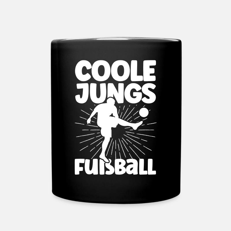 Coole Jungs Fußball - Tasse einfarbig - Schwarz