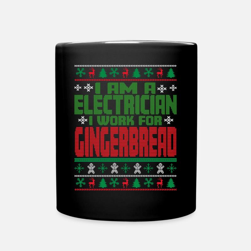 Elektriker Weihnachten Spruch - Tasse einfarbig - Schwarz