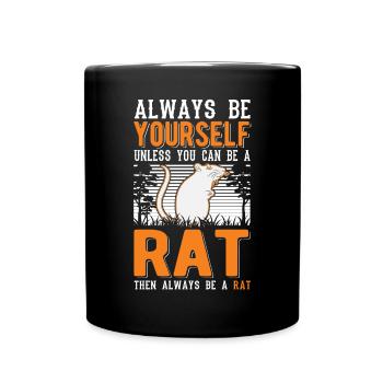 Rat Gift Domestic Rat Rat Owner - Full Colour Mug - black - Front