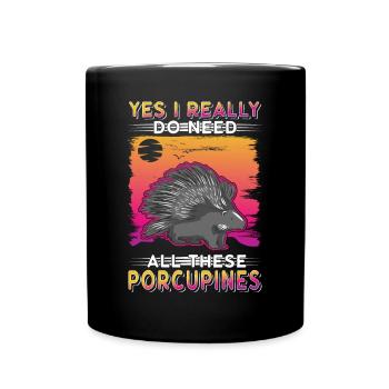 Porcupine Gift Porcupine - Full Colour Mug - black - Front