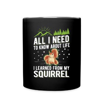 Écureuil Cadeau Écureuil Gris - Mug uni - noir - Devant