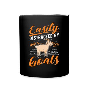 Facilement distrait par les chèvres Ziegenwirt Goat - Mug uni - noir - Devant