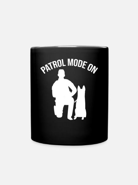 Polizeibeamter Polizeihund - Tasse einfarbig - Schwarz