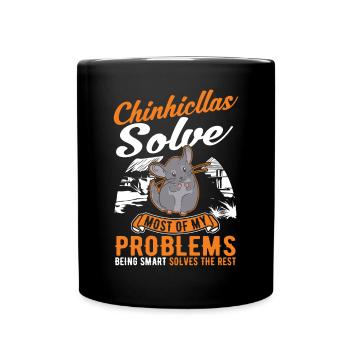 Chinchilla Gift Woolly Short-tailed Chinchilla - Full Colour Mug - black - Front