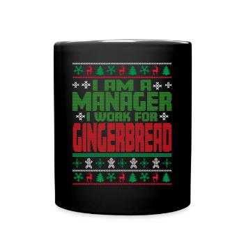 Manager Christmas Quote - Full Colour Mug - black - Front