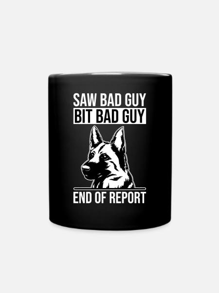 Polizeibeamter Polizeihund - Tasse einfarbig - Schwarz