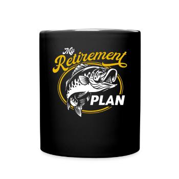 Pêcher mon plan pour la retraite - Mug uni - noir - Devant