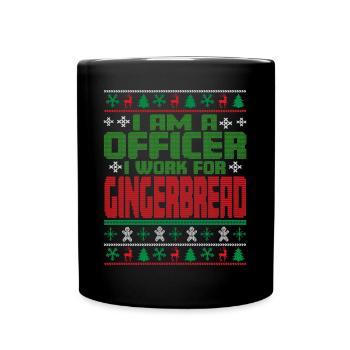 Offizier Weihnachten Spruch - Tasse einfarbig - Schwarz - Vorne