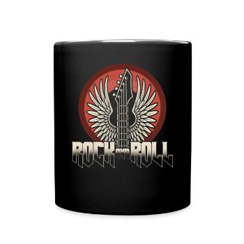 Rock and Roll Gitarren - Tasse einfarbig - Schwarz - Vorne