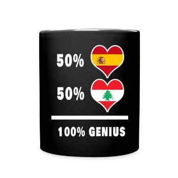 Liban et Espagne génie / cadeau - Mug uni - noir - Devant