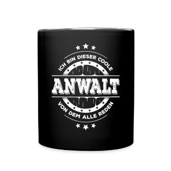 Anwalt Kollegen Geburtstag Jurastudium Geschenk - Tasse einfarbig - Schwarz - Vorne