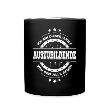 Auszubildender Kollegen Geburtstag Azubi Geschenk - Tasse einfarbig - Schwarz - Vorne