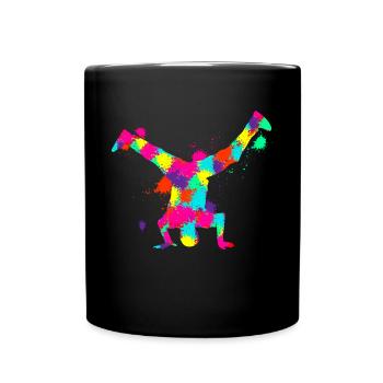 Breakdance Breakdancer Breakdancing Kinder Jungen - Tasse einfarbig - Schwarz - Vorne
