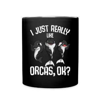 Orca Kinder Junge - Tasse einfarbig - Schwarz - Vorne