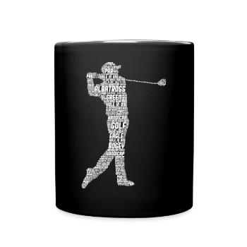 Golf Golfer Golfspieler Männer Kinder Jungen - Tasse einfarbig - Schwarz - Vorne