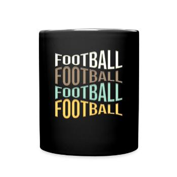 football - Tasse einfarbig - Schwarz - Vorne