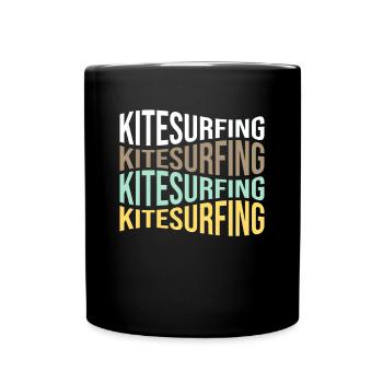 kite surfen - Tasse einfarbig - Schwarz - Vorne