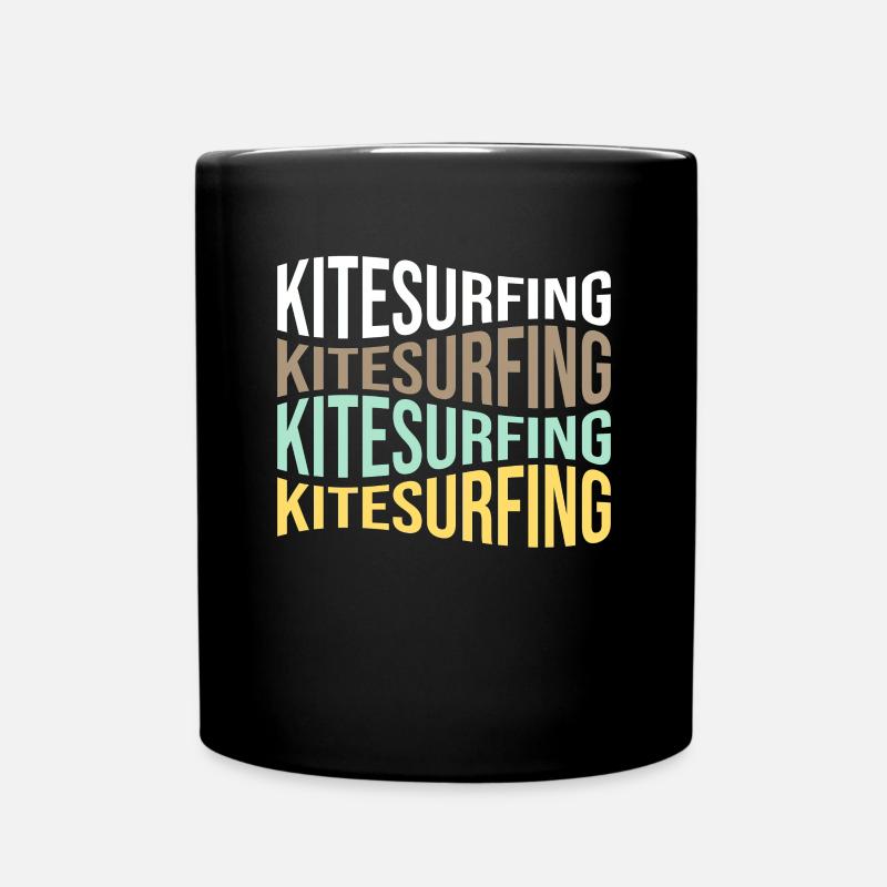 kite surfen - Tasse einfarbig - Schwarz
