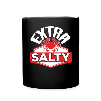 Extra Salty Crab - Full Colour Mug - black - Front
