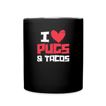 Mops Tacos - Tasse einfarbig - Schwarz - Vorne