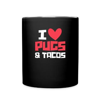 Carlin Tacos Chien Chien Ami Pet Cadeau - Mug uni - noir - Devant