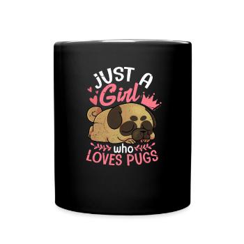 Pug - Full Colour Mug - black - Front