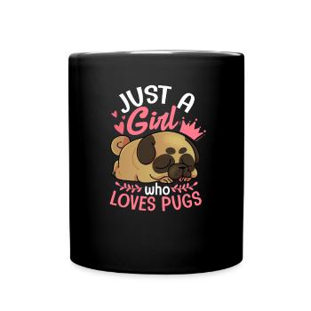 Carlin Chien Chien Ami Pet Pug Pug Pug Cadeau - Mug uni - noir - Devant