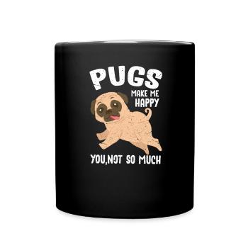 Pug - Full Colour Mug - black - Front