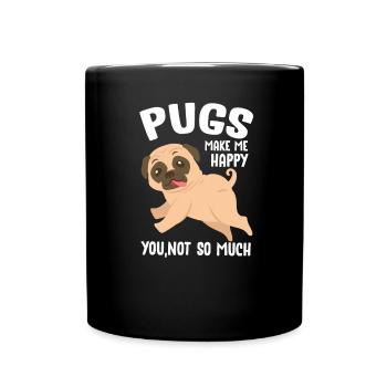 Carlin Chien Chien Ami Pet Pug Pug Pug Cadeau - Mug uni - noir - Devant