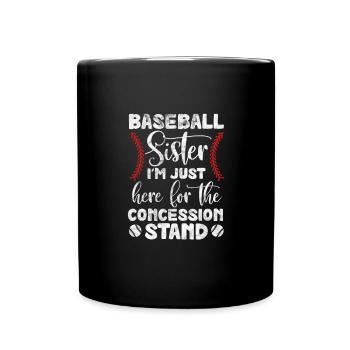 Baseball Sister Brother Siblings Gift - Full Colour Mug - black - Front