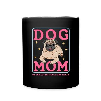 Pug Mom Dog Owner Dog Lovers Gift - Full Colour Mug - black - Front