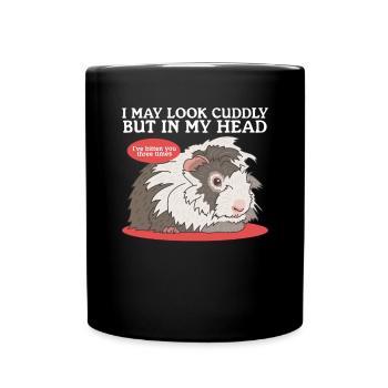 Guinea pig guinea pig gift - Full Colour Mug - black - Front