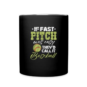 Softball - Tasse einfarbig - Schwarz - Vorne