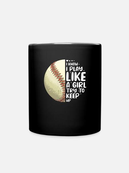 Softball Girl Spieler Baseball Pitcher Geschenk - Tasse einfarbig - Schwarz