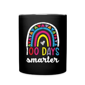 Happy 100th Day Of School Teacher Student Educator - Full Colour Mug - black - Front