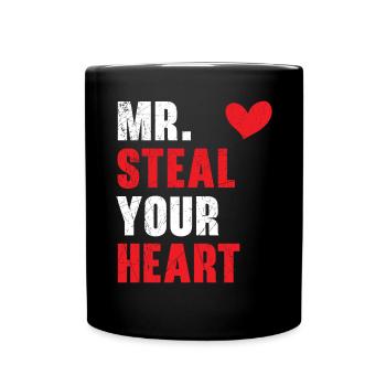 M. Steal Your Heart Saint Valentin Jour des Cœurs - Mug uni - noir - Devant