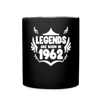 1962 - Jahrgang 1962 - Tasse einfarbig - Schwarz - Vorne