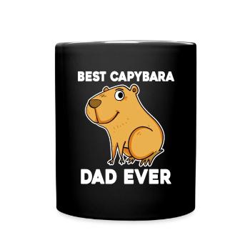 Capybara Père Capybara - Mug uni - noir - Devant