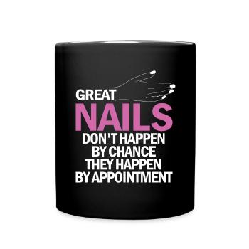 Les grands ongles ne viennent pas par hasard - Mug uni - noir - Devant