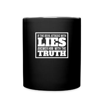 God Jesus Christ Faith Church Bible - Full Colour Mug - black - Front