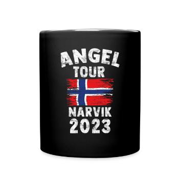 NARVIK 2023 - Angel Tour Norwegen Personalisierbar - Tasse einfarbig - Schwarz - Vorne