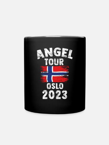 OSLO 2023 - Angel Tour Norwegen Personalisierbar - Tasse einfarbig - Schwarz