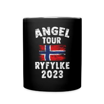 RYFYLKE 2023 Angel Tour Norwegen Personalisierbar - Tasse einfarbig - Schwarz - Vorne